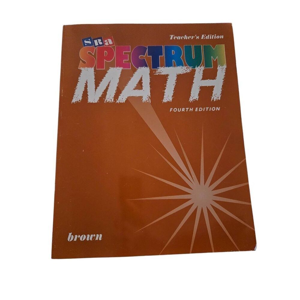 Spectrum math teachers edition fourth edition SRA Mcgraw-hill isbn 0026875500